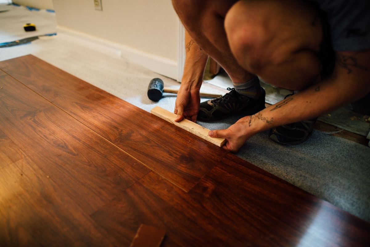 Sample photo: Flooring install